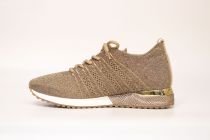 Baskets Femme Reqins Ines Crochet Lame Camel