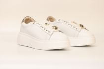 Baskets Femme Wave Cuir Blanc