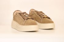 Baskets Femme Wave Velours Taupe