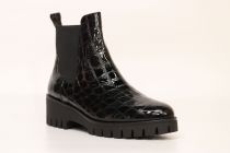 Bottines Femme Myma 8056MY 00 Croco Vernis Noir / Elast Noir