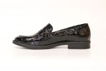 Mocassins Femme Myma 7800MY Croco Vernis Noir