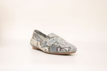 Mocassins Femme Reqins Hema Python Metal Acier