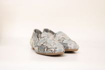 Mocassins Femme Reqins Hema Python Metal Acier