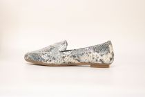 Mocassins Femme Reqins Hema Python Metal Acier