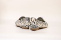 Mocassins Femme Reqins Hema Python Metal Acier