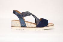 Sandales Femme Fugitive Biscui Velours Navy