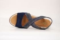 Sandales Femme Fugitive Biscui Velours Navy