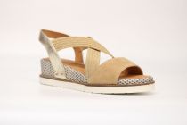 Sandales Femme Fugitive Biscui Velours Tan